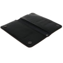 Premium Leather Zipper Wallet Multi-Functional Handbag Black