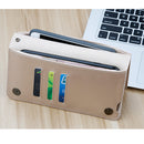 Premium Leather Zipper Wallet Multi-Functional Handbag Rose Gold