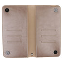 Premium Leather Zipper Wallet Multi-Functional Handbag Champagne