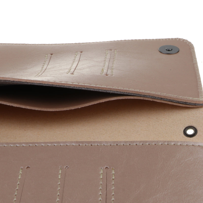 Premium Leather Zipper Wallet Multi-Functional Handbag Champagne