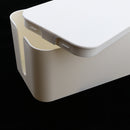 Portable Cable Storage Box Wire Socket Management White