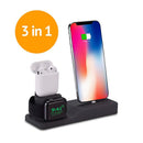 3 In 1 Silicone Charger Stand Charging Dock For Apple Watch