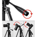 360 Degree Complete Tripod for Phone DSLR Camera Camcorder DV Recorder with 4 Section Column Leg 1470mm Max Height 2KG Load Capacity
