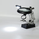 5LED Light Desk Lamp Magnifier Desktop Magnifying Glass Adjustable Support Clamp