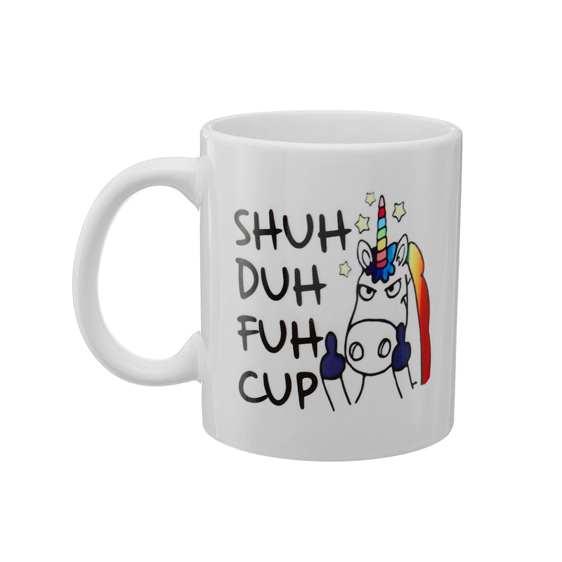 Shuh Duh Fuh Cup Funny Unicorn Mug Gift Coffee Mugs for Coworkers Office Home Present