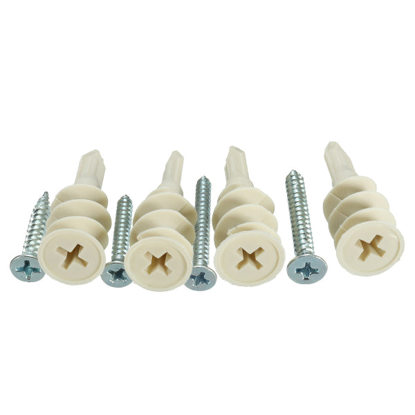 10Pcs Nylon Plate Board Cavity Wall Plug Fixing Speed A Anchor With Screws