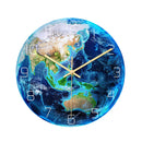 Loskii CC087 Creative Asia Luminous Earth Wall Clock Mute Wall Clock Quartz Wall Clock For Home Office Decorations