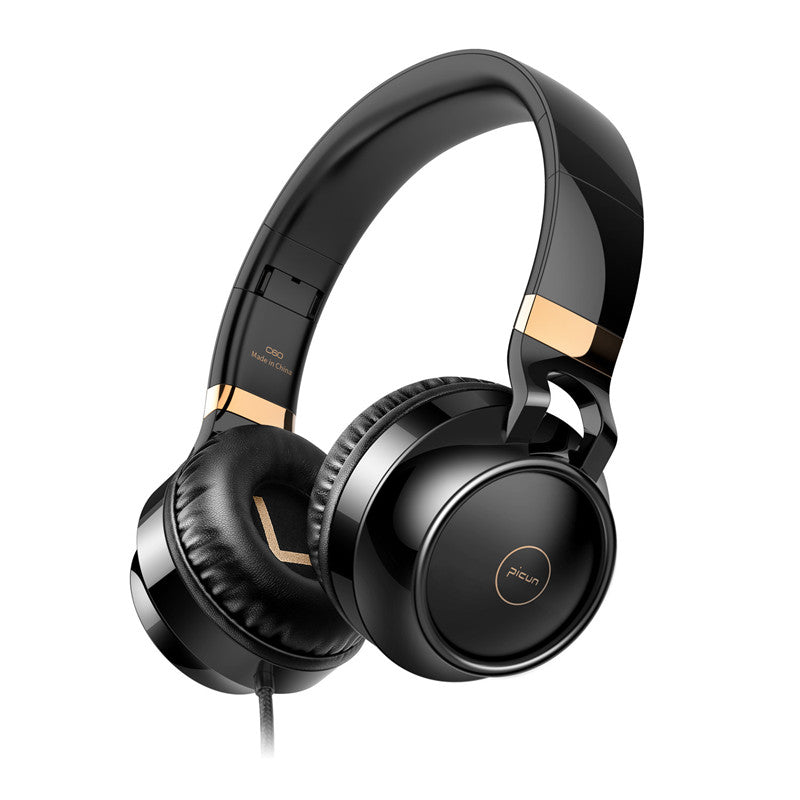 Picun C60 Wired Headband Headphone Stereo Surround Sound Bass Over-ear Headset With Mic