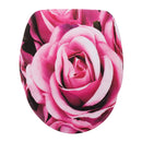 3PCS Bathroom Non-Slip Carpet Pedestal Rug Lid Toilet Cover Bath Mat