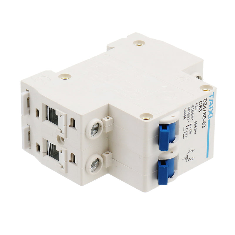 TAIXI DZ47SD-63 63A 50Hz/60Hz Circuit Breaker Dual Power Manual Transfer Switch