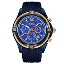 BIDEN 0316 Silicone Watch Band Men Wrist Watch Calendar Sport Quartz Watches