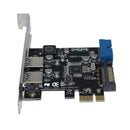 SSU V14S PCI - E to USB 3.0 Expansion Card with Front 19 / 20 Pin Interface for Desktop Computer