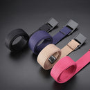 ZANLURE 120cm Adjustable Canvas Tactical Belt Leisure Waist Belts with Zinc Alloy Buckle
