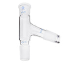 24/29 75 Degree Three-way Borosilicate Glass Distillation Adapter Connector Distilling Tube w/ Standard Ground Taper Joints