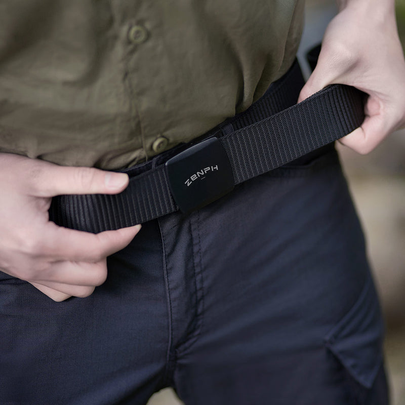 XIAOMI ZENPH 125cm Nylon Waist Belt Punch Free Nonmetallic Buckle Military Tactical Belt