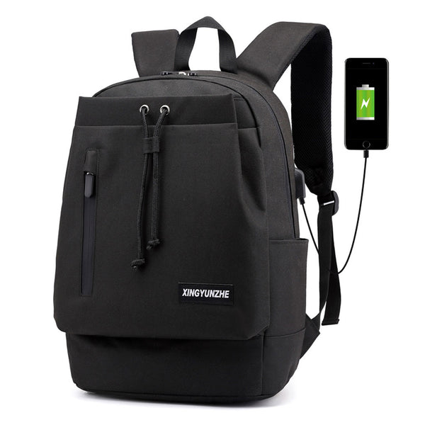 Oxford Backpack with USB Charging Port Student School Bag Fashion Shoulder Bag for Ipad Laptop Bag