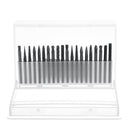 20Pcs 3x3mm Carbide YG8 Tungsten Steel Power Drill Bits Rotary File Engraving Tool