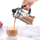 350ML Glass Blunt French Press Coffee Maker Machine Kettle Pot with Stainless Steel Coffee Plunger Hollow Espresso Maker Coffee Pot