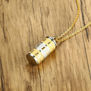 Buddhist Six-Word Mantra Stainless Steel Ash Holder Perfume Box Memorial Cremation Urn Necklaces