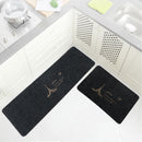 Modern Non-slip Door Floor Rug Mat Embroidered Iron Tower Kitchen Bathroom Carpet Home Decorations