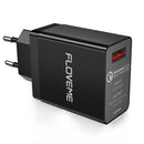 FLOVEME QC3.0 Fast Travel Wall USB Charger Adapter EU Plug For Smart Phone Tablet Camera