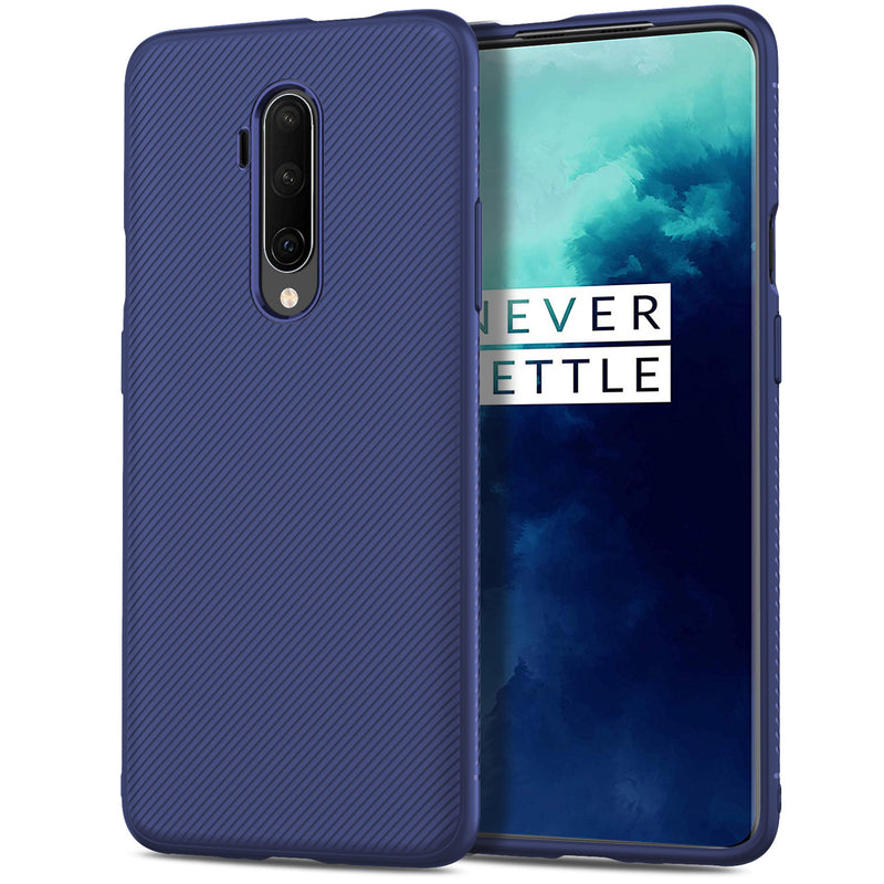 For OnePlus 7T Pro Bakeey Carbon Fiber Texture Slim Soft Silicone Shockproof Protective Case