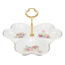 3 Sections Ceramic Dish Candy Dessert Snack Porcelain Serving Tray Table Decor Kitchen Storage Container