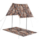 IPRee 220x145CM 3 In 1 Hiking Pocket Poncho Portable Rain Coat Waterproof Mat Sunshade