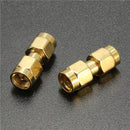 Excellway CA01 2Pcs Copper SMA Male To SMA Male Plug RF Coaxial Adapter Connector