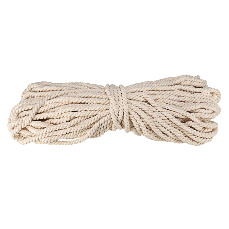 Cotton Rope 8mm Natural Beige Twisted Cord DIY Craft Macrame Handmake String 45m Decorations