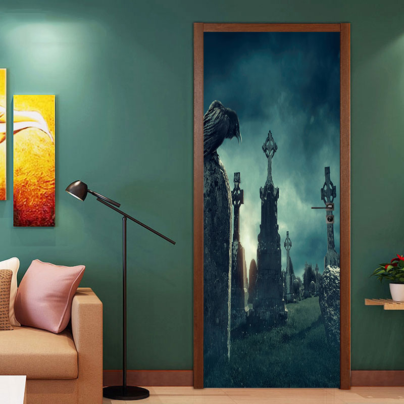 Miico MT007 Door Sticker Halloween Sticker Removable  Wall Sticker For Room Decoration
