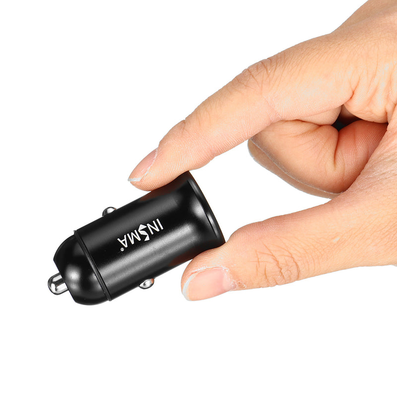INSMA Universal PD+QC 3.0 60W Car Charger Adapter Fast Quick Charging For iPhone