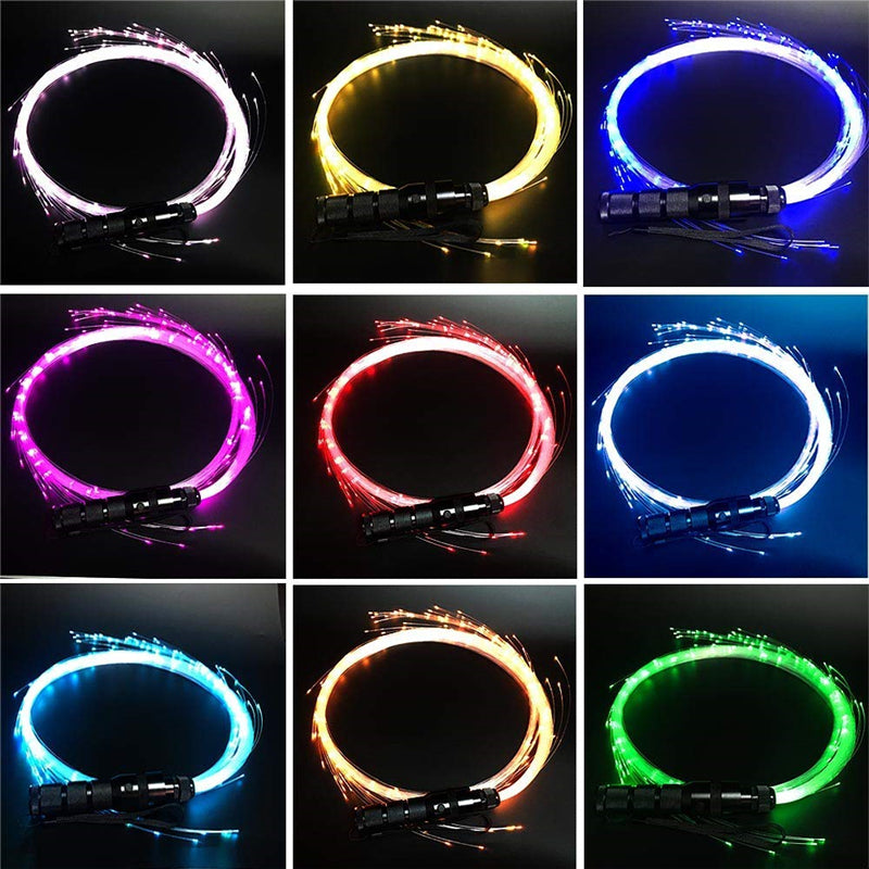 Battery Powered LED Sparkle Whip Strip Light 360 Swivel RGB Multi-Mode Flashlight Show Dance Music Festival