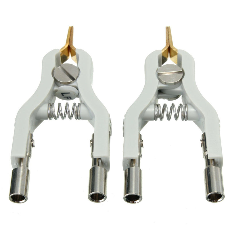 2Pcs Copper Gwinstek LCR Kelvin Test Clip Bridge Test Clip Microresistivity Clip