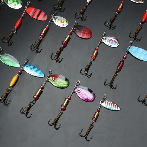 ZANLURE 30pcs Metal Fishing Lure Minnow Poper Pike Salmon Bait Bass Trout Fish with Hook