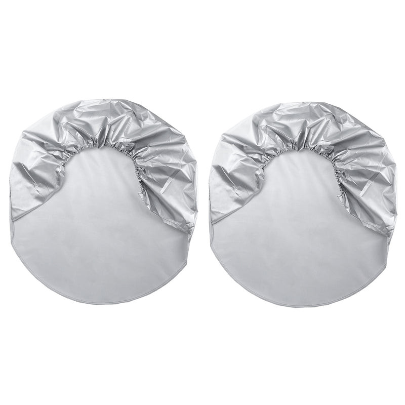 2Pcs Silver Spare Wheel Cover Tyre Tire Storage Bag for Car Van Caravan Truck