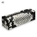 3D Digital Snakeskin Print Pencil Case Zipper Cosmetic Bag Pen Box Stationery