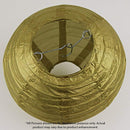 8pcs 6''-14'' Gold Round Paper Lantern Hanging Lamp Cover Party Wedding Bridal DIY Decoration