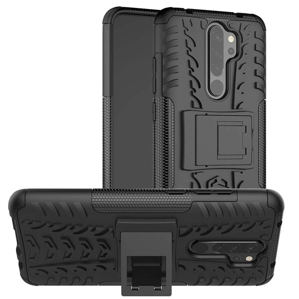 Bakeey 2 in 1 Armor Shockproof Non-slip with Bracket Stand Protective Case for Xiaomi Redmi Note 8 Pro