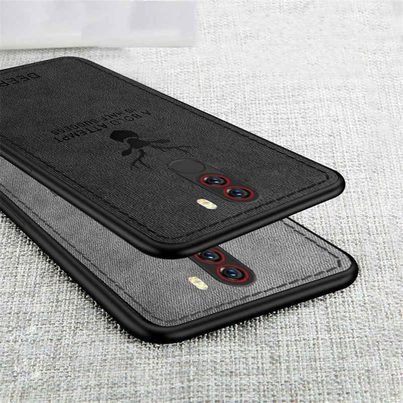Bakeey Deer Pattern Shockproof Cloth + Soft TPU Back Cover Protective Case for Xiaomi Pocophone F1