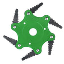 6 Steel Blades Grass Trimmer Head Garden Lawn Mower Head Brush Cutter Razor Tool