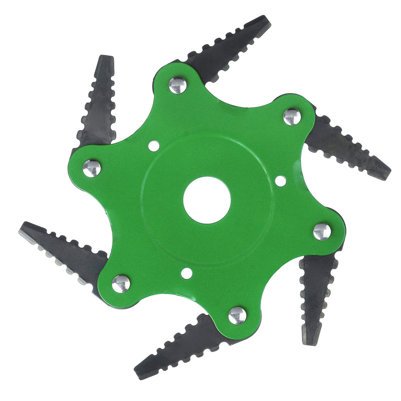 6 Steel Blades Grass Trimmer Head Garden Lawn Mower Head Brush Cutter Razor Tool