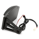 Motorcycle License Plate with LED Tail Light Horizontal SidE Mount Bracket