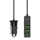 LDNIO C61 Combo 4 USB 1.2M QC3.0 Fast Charge USB Car Charger for Samsung S9 S8 Note 8