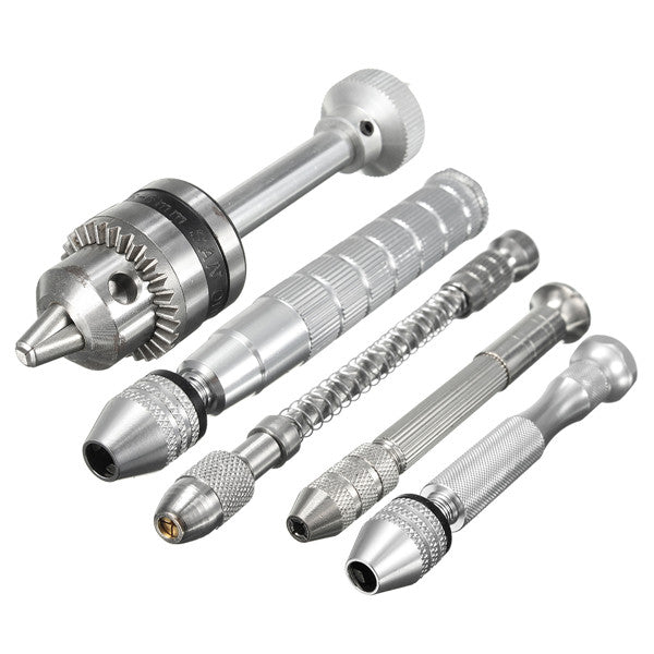 Raitool DT03 Aluminum Alloy Mini Spiral Hand Hold Punching Manual Drill Craft DIY Tool