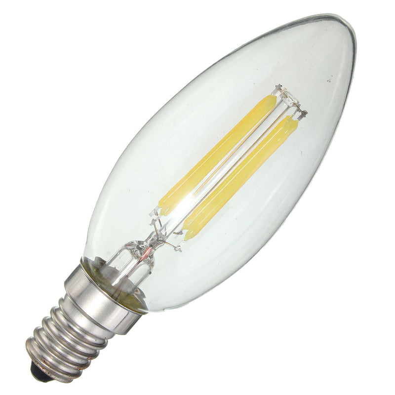 Dimmable E14 4W COB Edison Filament Bulb LED 400Lm Candle  Light Candle AC220V