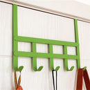 5 Hooks Door Cabinet Clothes Robe Hook Metal Storage Shelf Sundries Holder