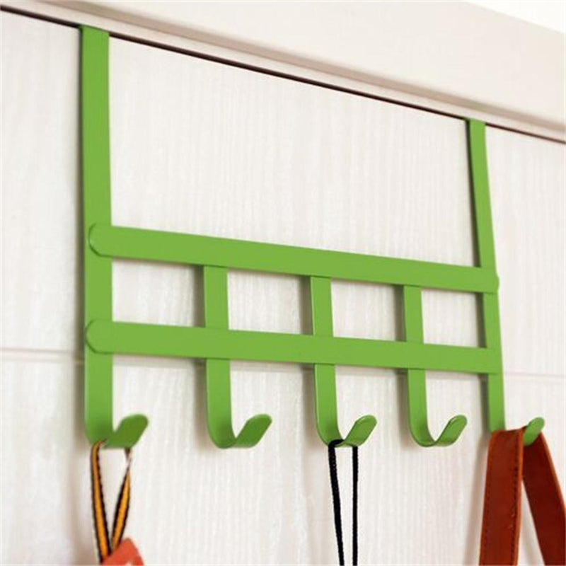 5 Hooks Door Cabinet Clothes Robe Hook Metal Storage Shelf Sundries Holder