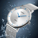 SKMEI 1264 Casual Style Ultra Thin Men Watch Stainless Steel Wristband Quartz Movement Watch