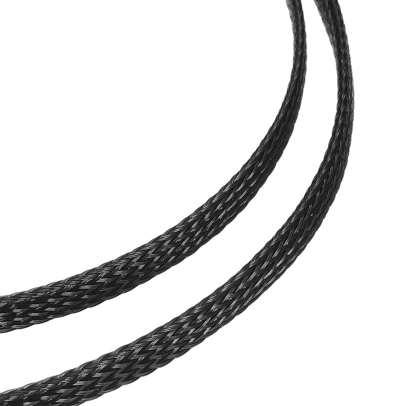 3PCS 1M Retardant Nylon Braided Sleeving 8mm Black PET Cable For 3D Printer